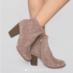 Women’s taupe booties